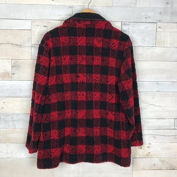 Woolrich Aztec Red Buffalo Plaid Jacket Medium - Picture 3 of 5